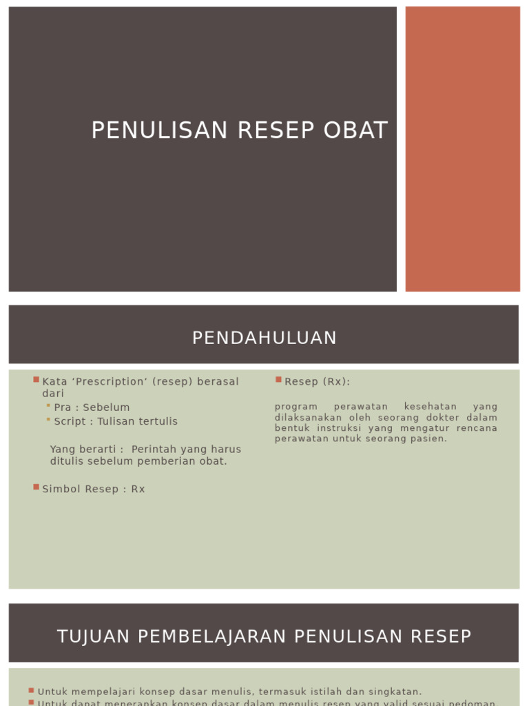 Penulisan Resep Obat | PDF
