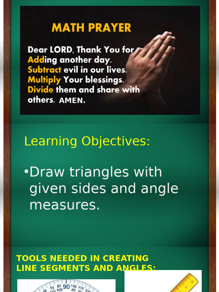 Drawing Triangles with Protractor Guide | PDF