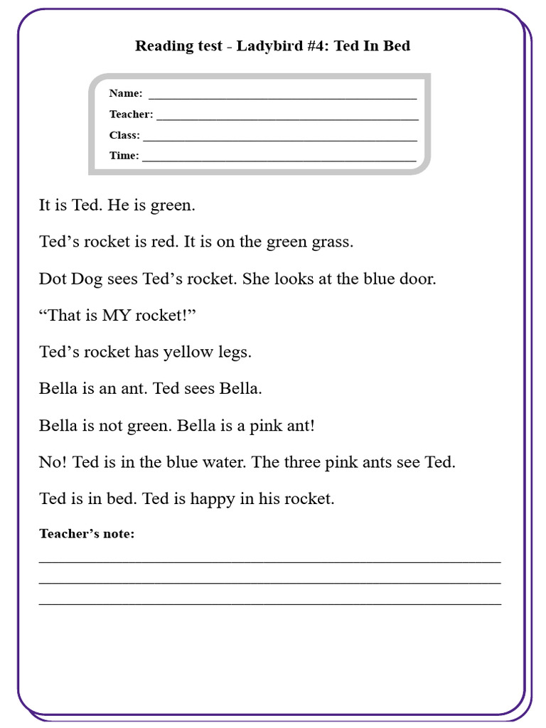 Ted in Bed | PDF