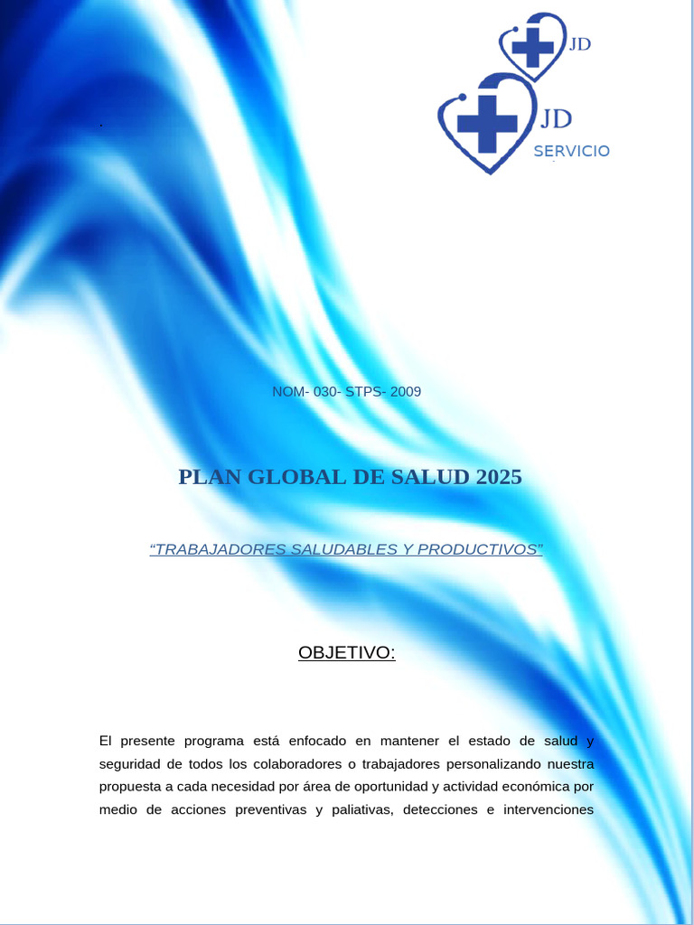 Plan de Salud y Seguridad Laboral 2025 | PDF | Cuidado de la salud ...