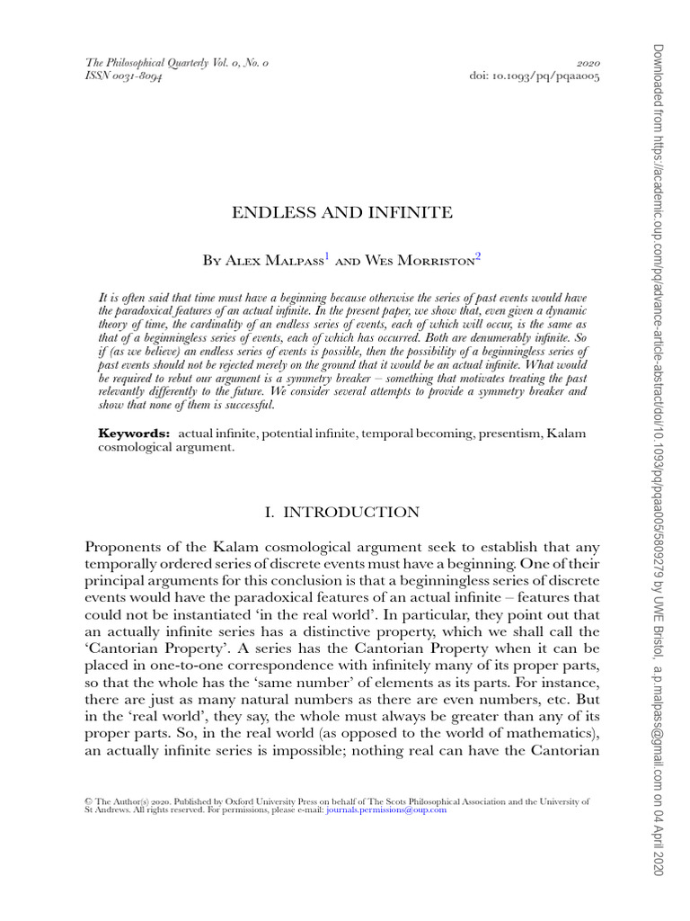 Alex Malpass, Endless and Infinite - PDF | PDF | Infinity | Function ...