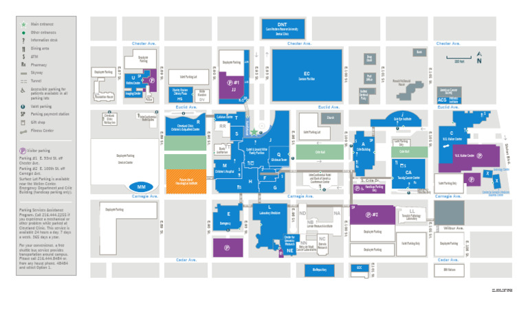 Cleveland Clinic Main Campus Parking Map | PDF | Health Care | Medicine