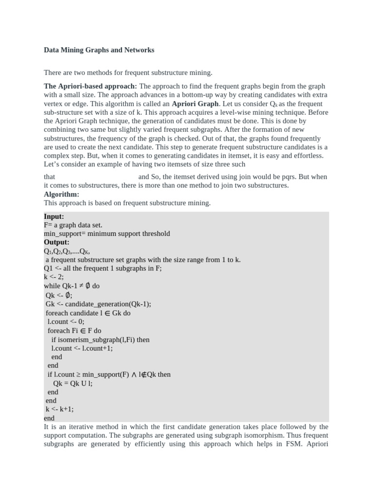 Frequent Substructure Mining Techniques | PDF | World Wide Web ...