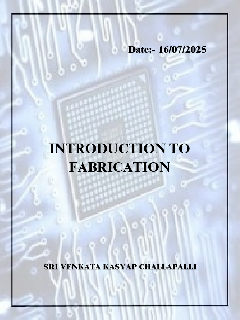 Introduction to Fabrication Processes | PDF | Cmos | Integrated Circuit
