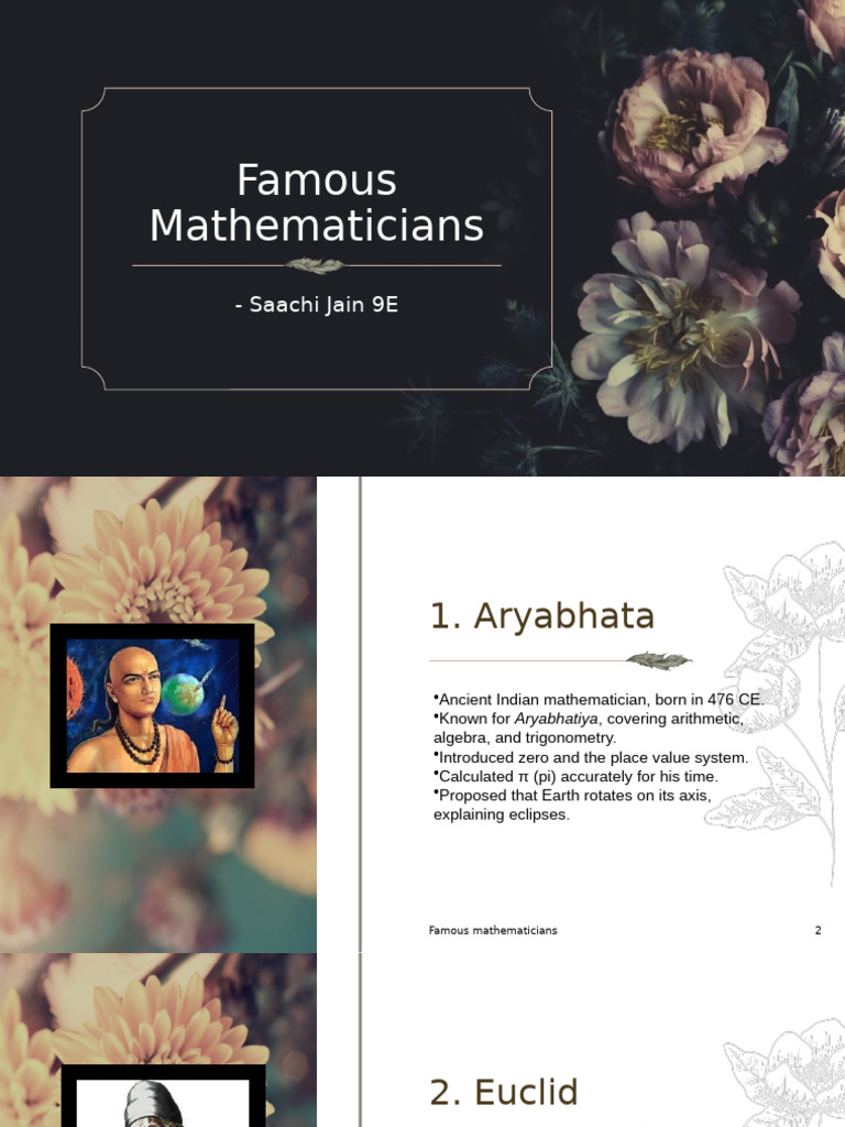 Five Influential Mathematicians | PDF