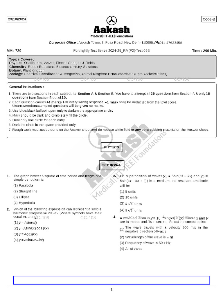 Click Here For Upcoming Aakash Testseries & Modules | PDF