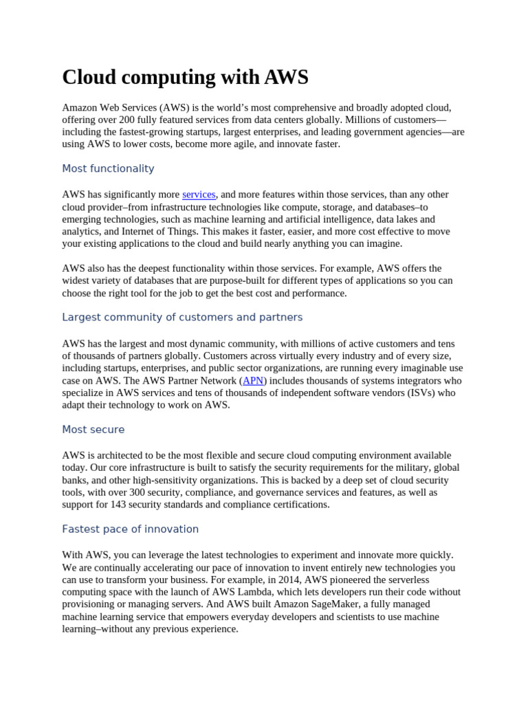 Cloud Computing With AWS | PDF | Cloud Computing | Amazon Web Services