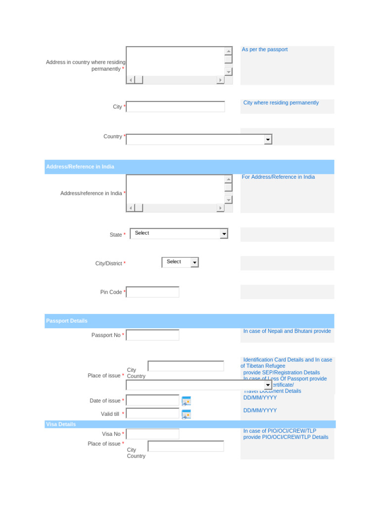 CForm India: Resident Information Guide | PDF | Travel Visa ...