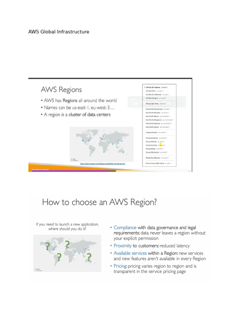 AWS Global Infrastructure | PDF