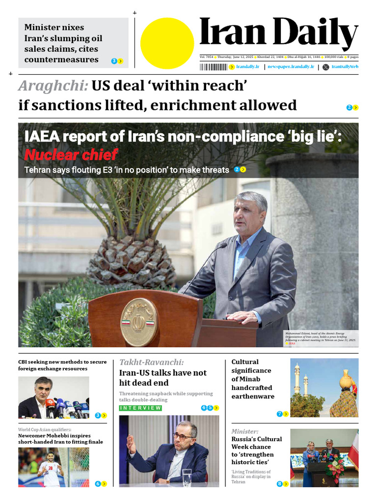 Iran Daily Highlights: June 12, 2025 | PDF | Joint Comprehensive Plan ...