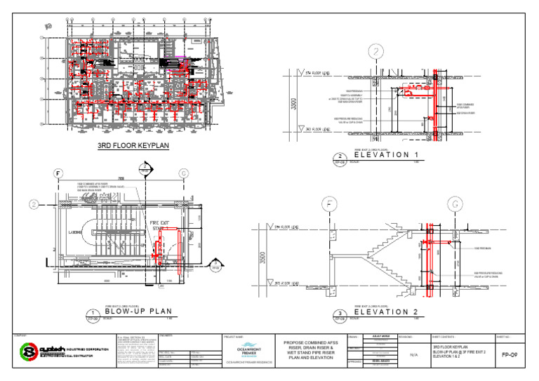 Oceanfront Residences Fire Exit Plans | PDF | Stairs