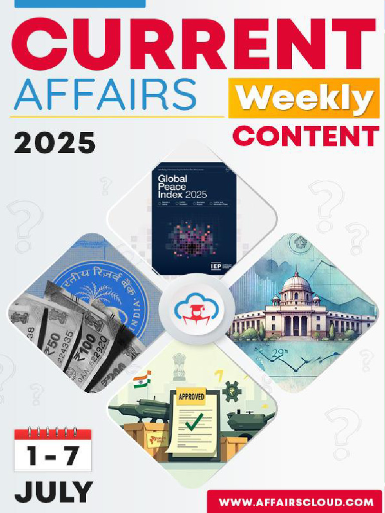 July 2025 Current Affairs Overview | PDF | Watt | Satellite