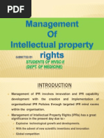 Management of Ipr