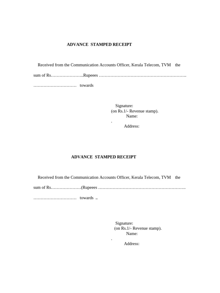 Advance Stamped RT | PDF