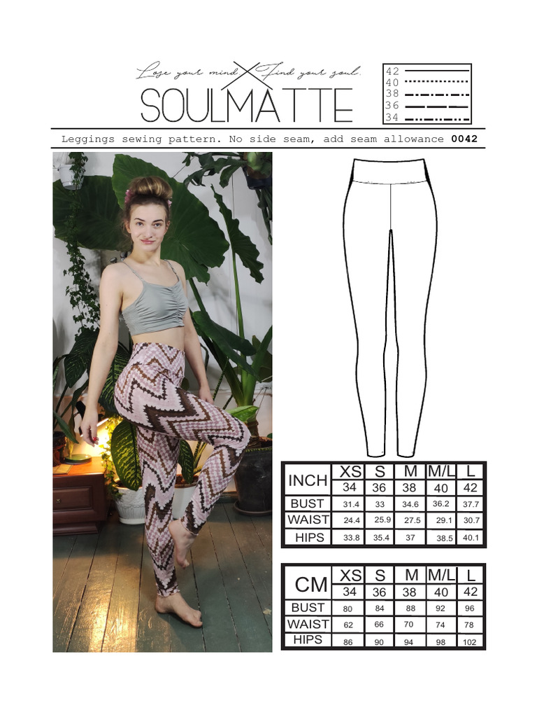 Leggings Sewing Pattern Guide | PDF