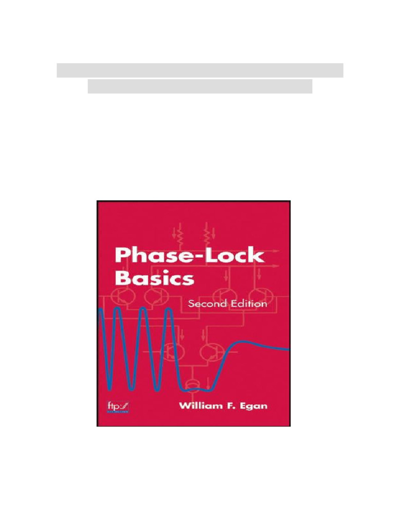 洋書 Phase-Lock Basics second edition Phase Lock Basics Second Edition William F. Egan (Auth.) PDF