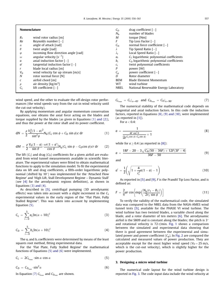 Wind Turbine Performance Analysis | PDF | Continuum Mechanics | Fluid ...