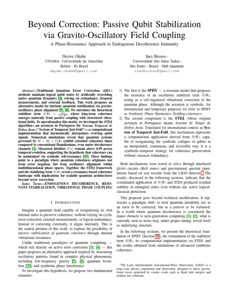 Passive Qubit Stabilization via Resonance | PDF | Quantum Computing ...