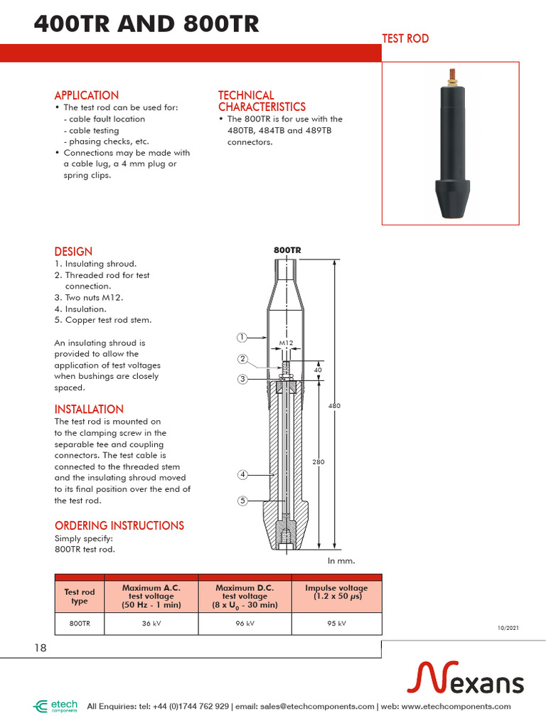 800TR Test Rod Specifications | PDF