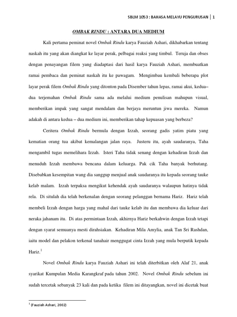 Ombak Rindu Pdf