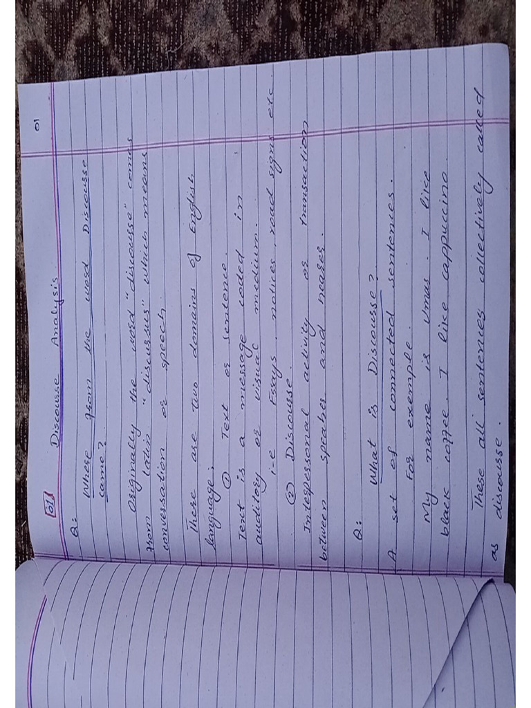 Discourse Analysis Hand Written | PDF