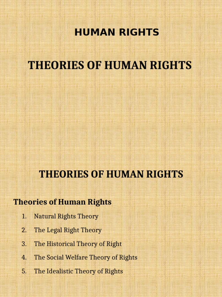 HUMAN RIGHTS 2 - Theories | PDF | Rights | Life