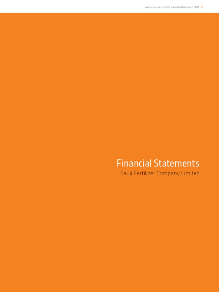 Fatima Fertilizer Annual Report | PDF | Deferred Tax | Depreciation