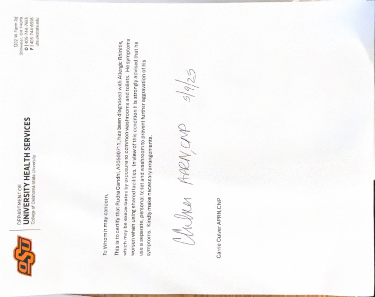 Uhs Medical Certificate | PDF