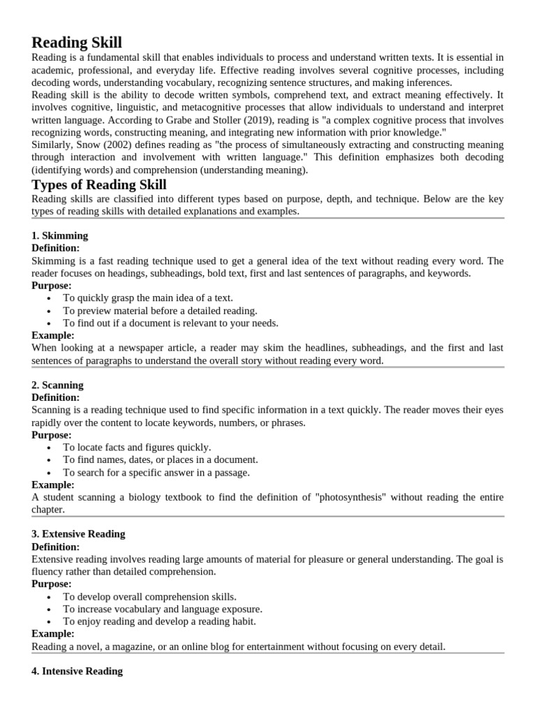 Pre-Reading Strategies for Effective Reading | PDF | Reading ...