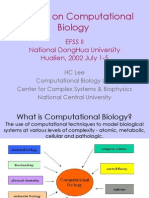 Lectures On Computational Biology: Efss Ii National Donghua University Hualien, 2002 July 1-5