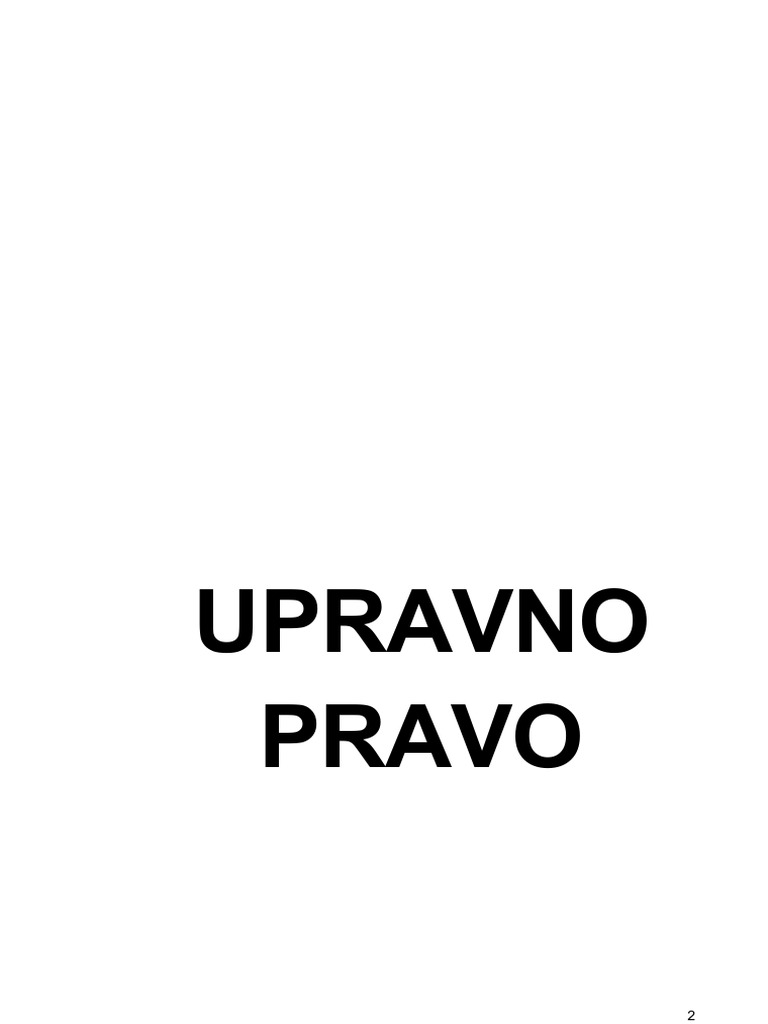 Skripta Upravno Pravo | PDF