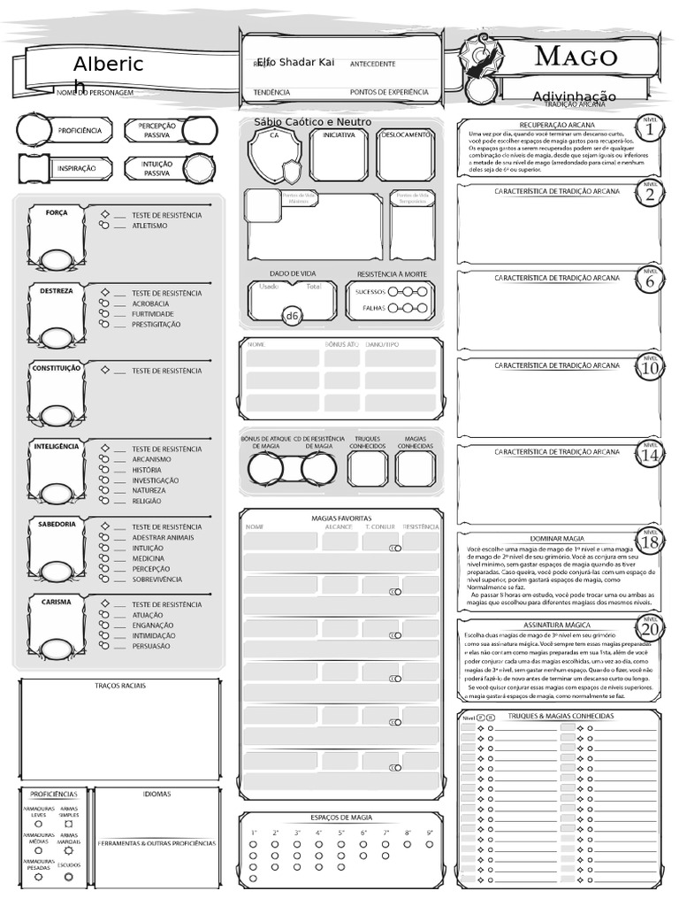 Elfo Shadar Kai Habilidades e Características PDF