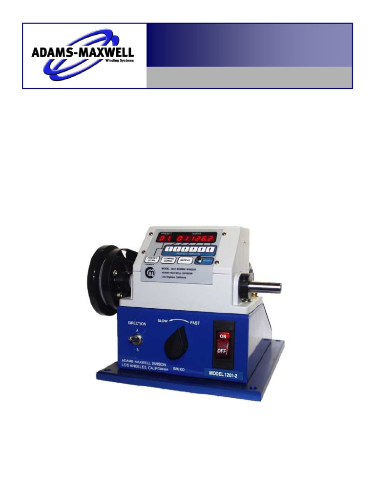 1201 Bobbin Winder Operating Manual | PDF | Gear | Machines