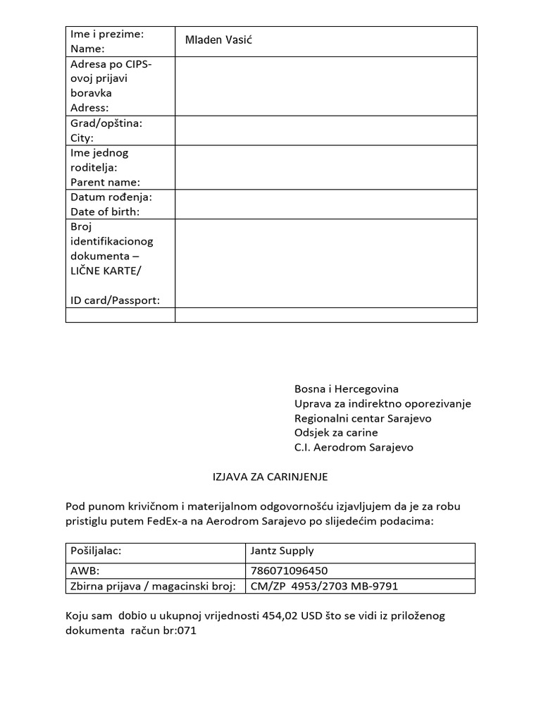 Grad/opština:: Mladen Vasi | PDF