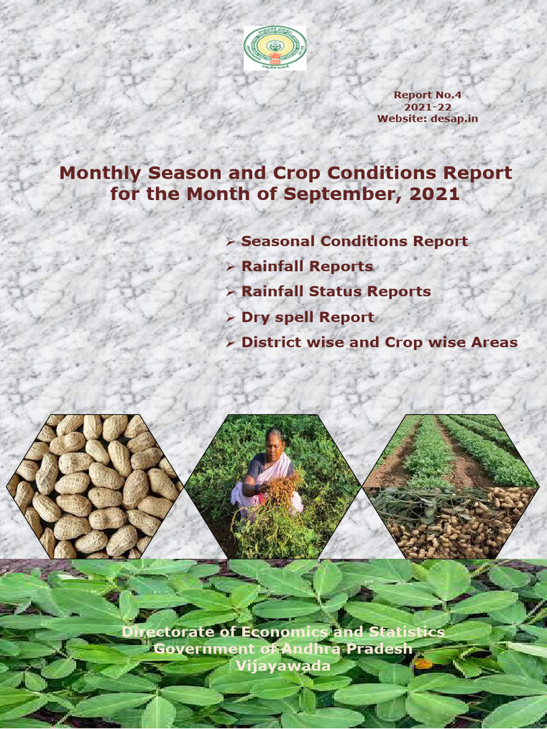 Monthly Season Crop Condition Report September-2021 | PDF | Agriculture ...