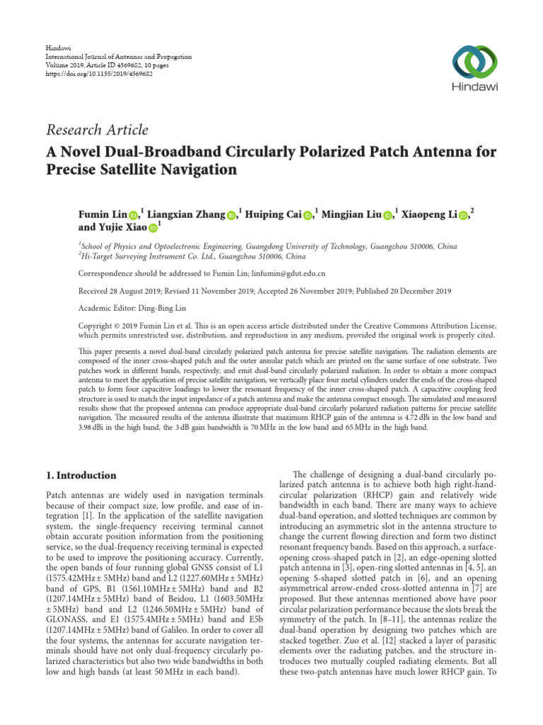 Dual-Band Circularly Polarized Antenna | PDF | Antenna (Radio ...