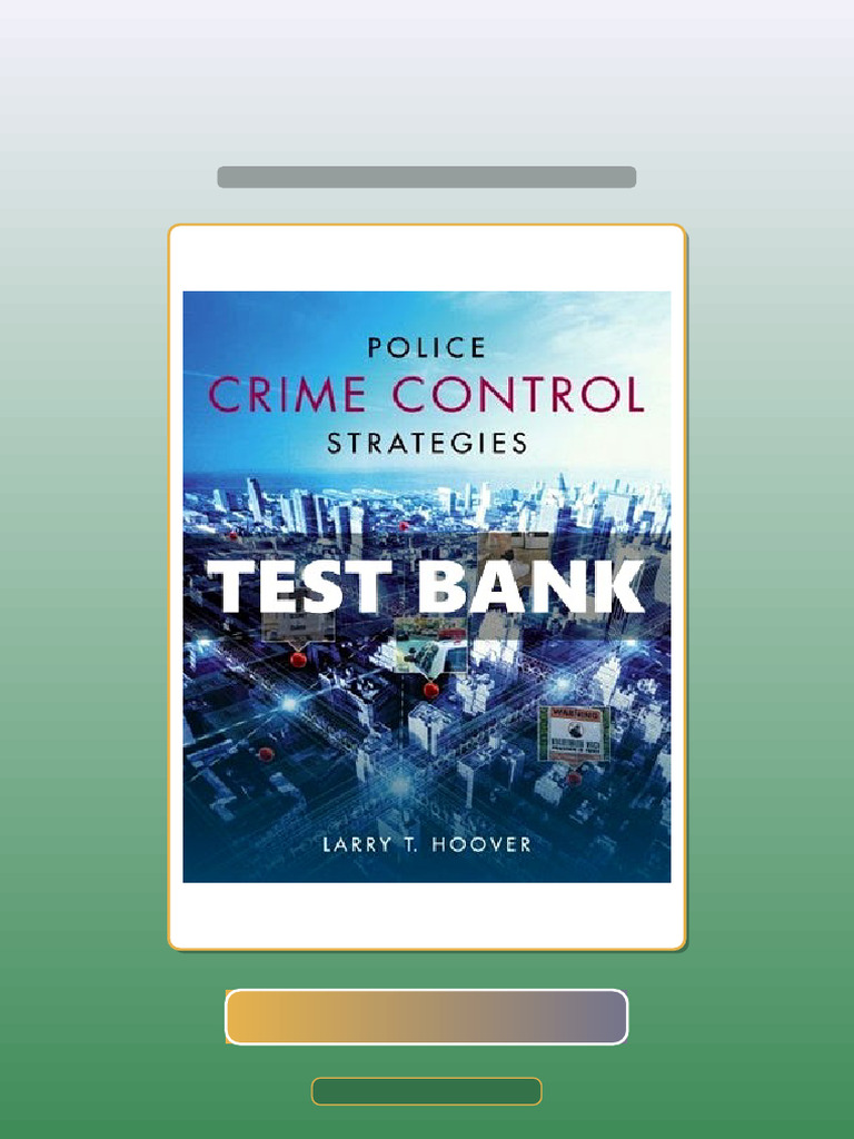 Police Crime Control Strategies 1 Ed Larry Hoover | PDF | Multiple Choice