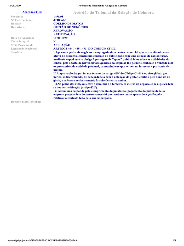 AC TRC 1999 - Discutível | PDF