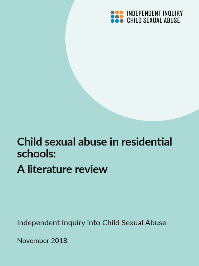 Child Sexual Abuse in Residential Schools A Literature Review ...