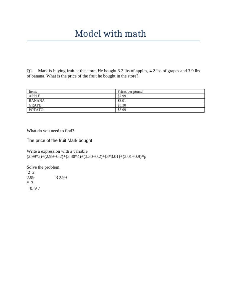 Model With Math | PDF