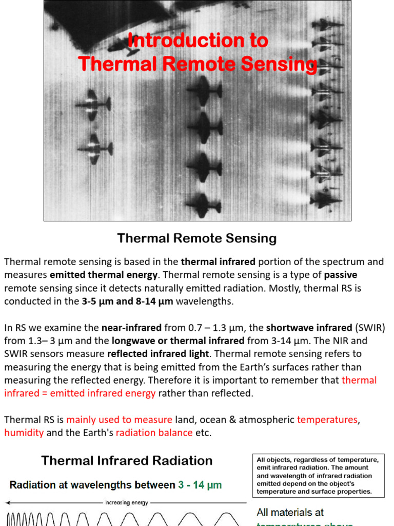 Introduction to Thermal Remote Sensing | PDF | Infrared | Thermography