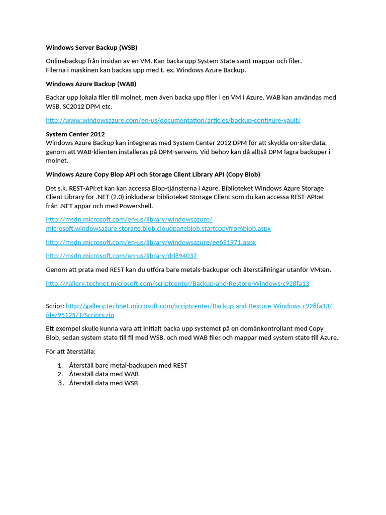 Azure Backup | PDF
