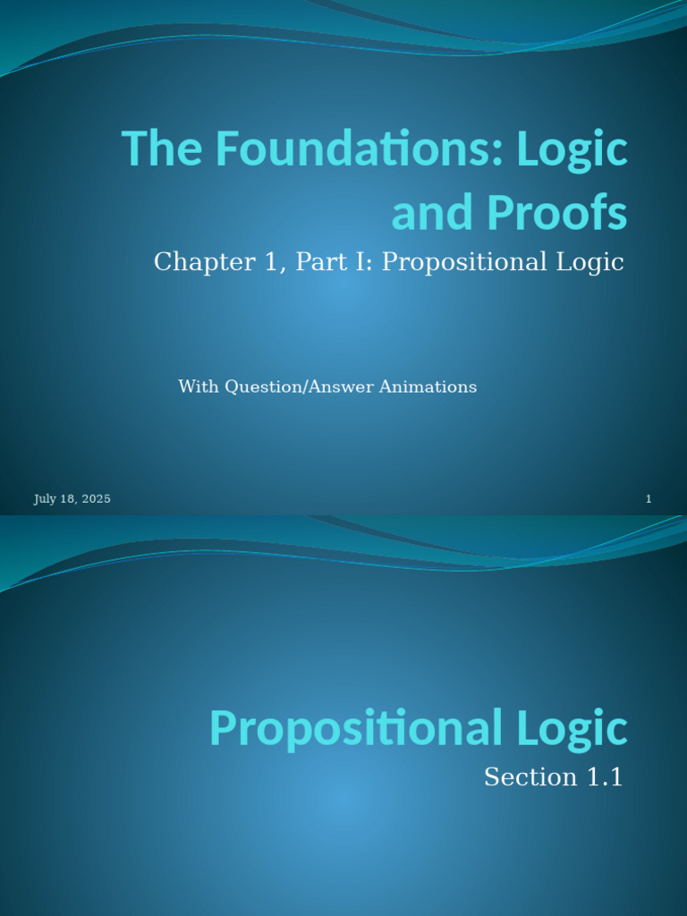 Propositional Logic Fundamentals | PDF | If And Only If | Contradiction