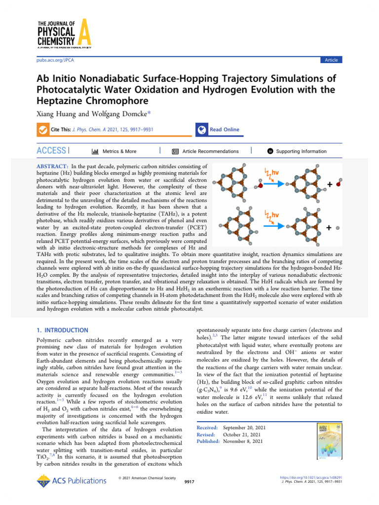 Huang, Domcke - 2021 - Ab Initio Nonadiabatic Surface-Hopping ...
