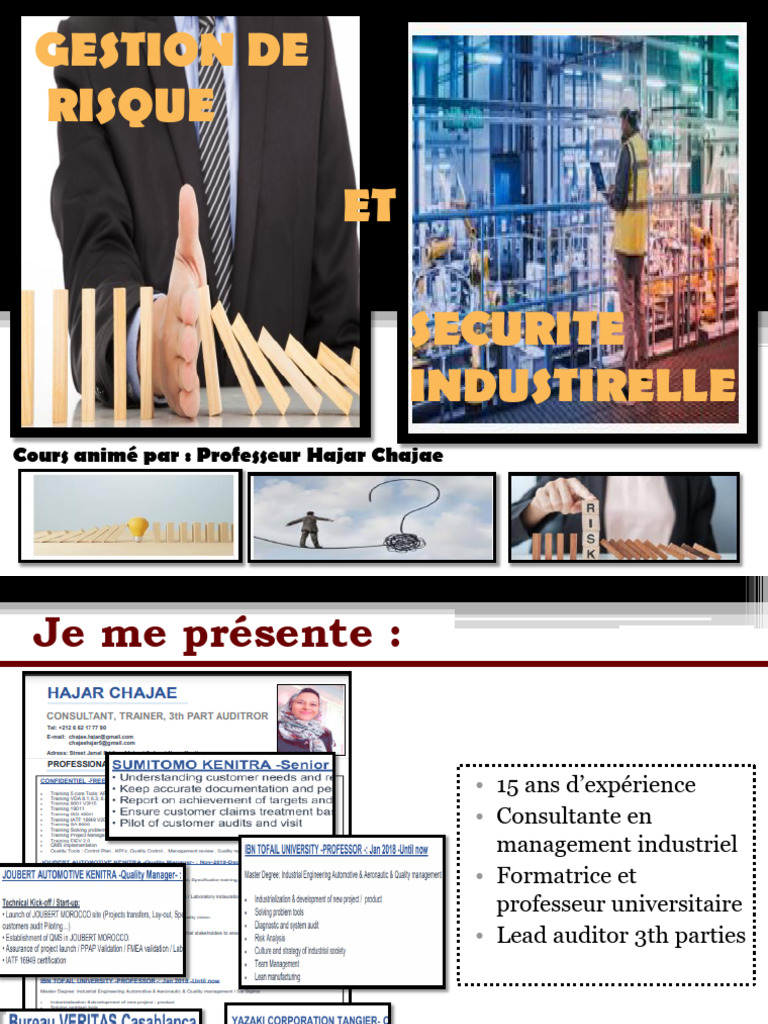 Cours sur la gestion des risques industriels | PDF | Risque | Gestion ...