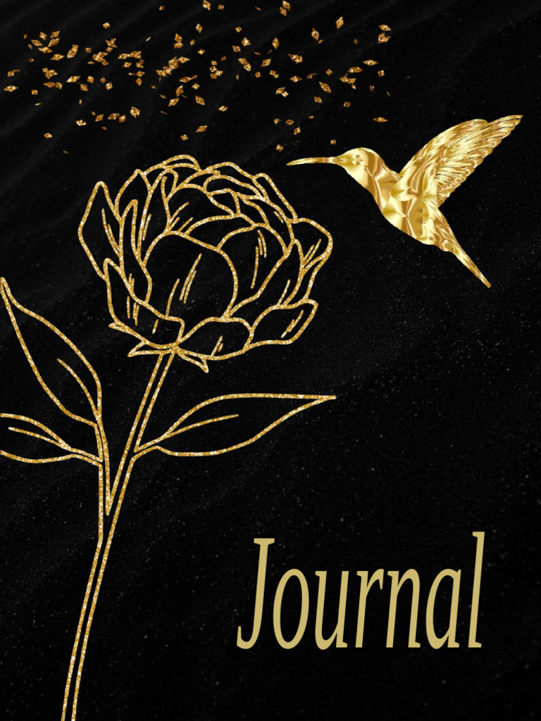 Black and Gold Roses Elegant Daily Journal | PDF