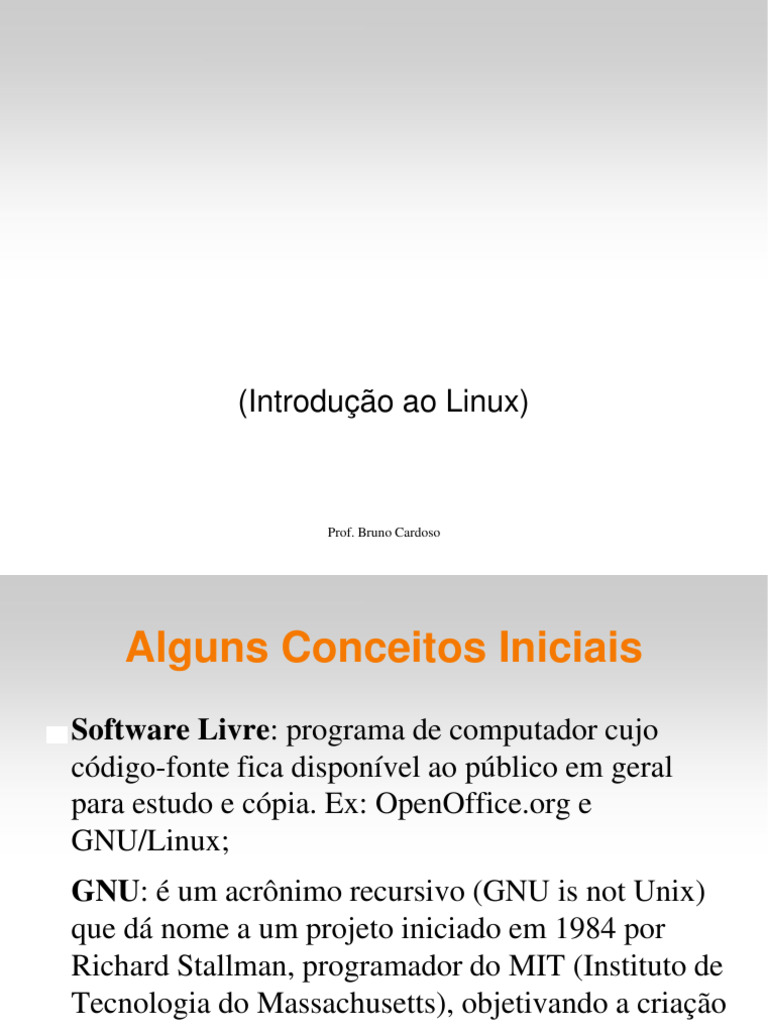 Introdução ao Linux e suas Distribuições | PDF | Gnu | Linux
