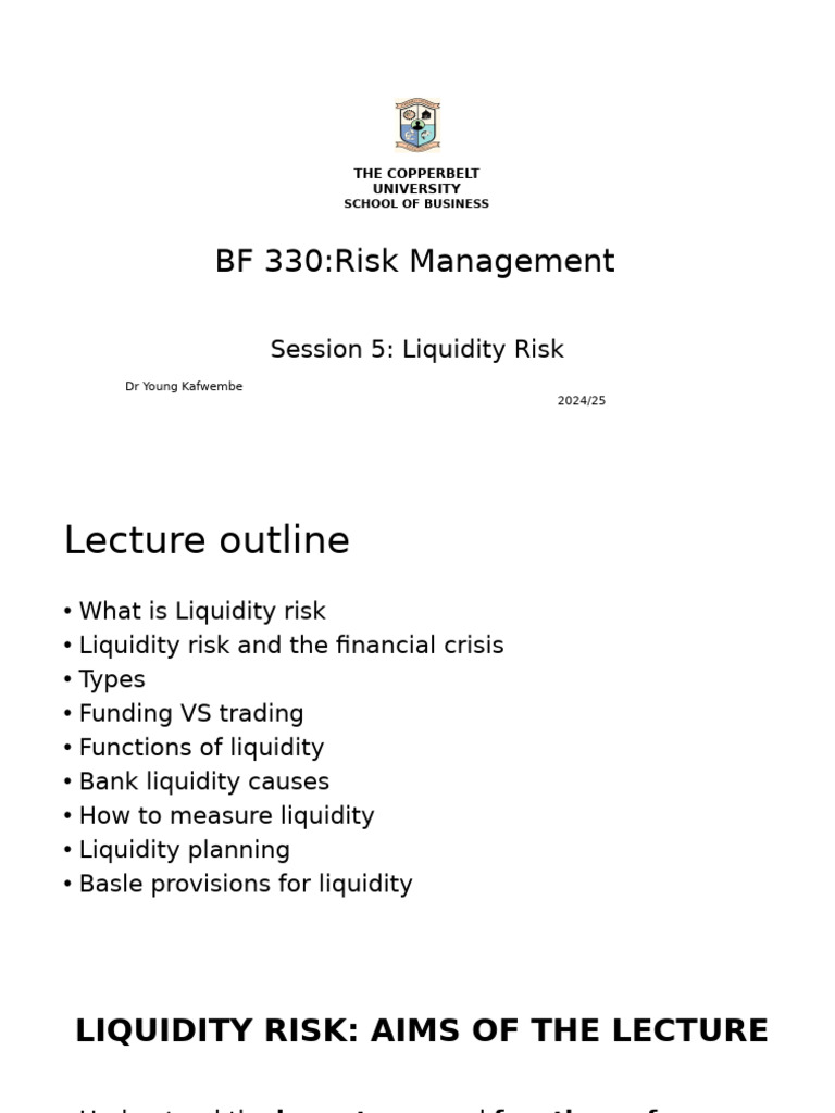 Purchased Liquidity Management in Banking | PDF | Basel Iii | Market ...