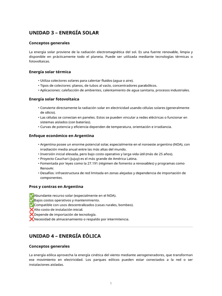 Resumen de Fuentes de Energía | PDF | Energía solar | Energía renovable