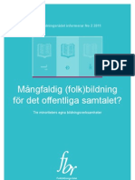 Mångfaldig Folkbildning FBR Rapport No 2 2011-1